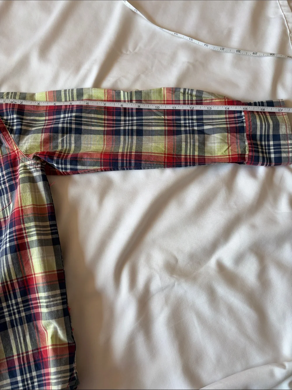 GAP Red, Navy & Yellow Plaid Button-Down Shirt